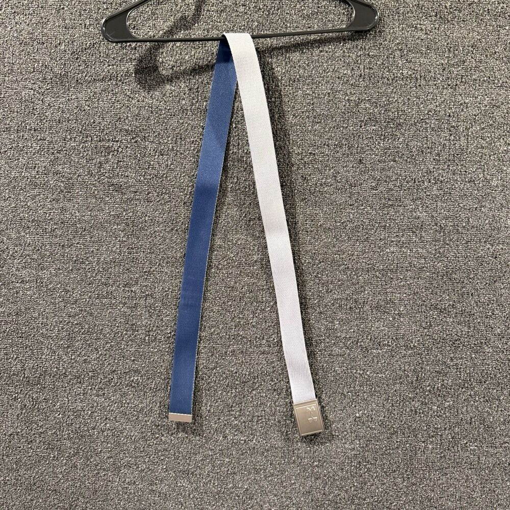 Under Armour Mens Gray/Navy Canvas Belt One Size Fits Most